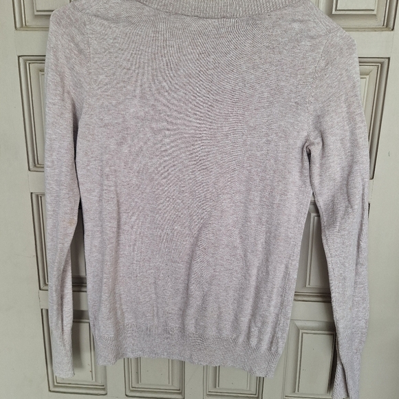 Express Sweater SzS/P Cream Stud Embellished Front Banded Cuff/Hem Cotton/Nylon - Picture 7 of 9